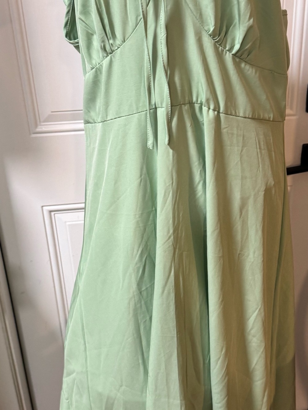 Light Green Women's A-Line Midi Skirt